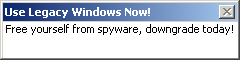 use legacy windows now!